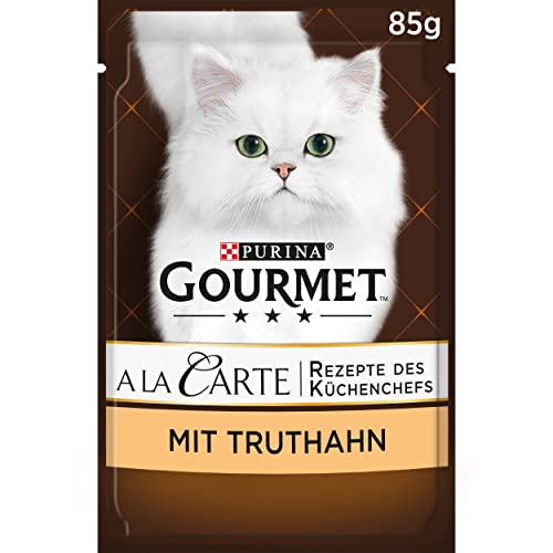 PURINA GOURMET A la Carte Katzenfutter nass, mit Truthahn und Gemüse, 26er Pack (26 x 85g) von Gourmet