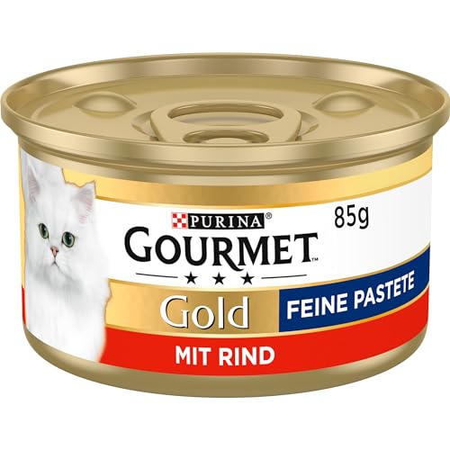 Gourmet PURINA GOURMET Gold Feine Pastete Katzenfutter nass, mit Rind, 12er Pack (12 x 85g) von Gourmet