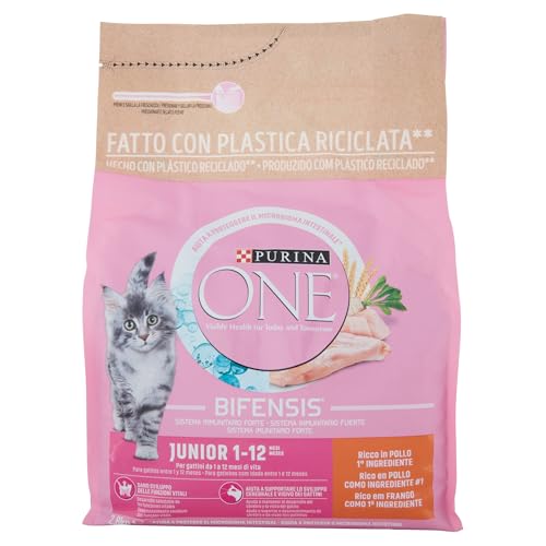 PURINA ONE Bifensis Junior | Kätzchen bis zu 12 Monate und Katzen in der Schwangerschaft | Kroketten | hilft bei der gesunden Entwicklung der Vitalfunktionen der Katze | mit Huhn | Beutel | 2,8 kg PURINA ONE Bifensis Junior | Kätzchen bis zu 12 Monate und Katzen in der Schwangerschaft | Kroketten | hilft bei der gesunden Entwicklung der Vitalfunktionen der Katze | mit Huhn | Beutel | 2,8 kg von PURINA ONE