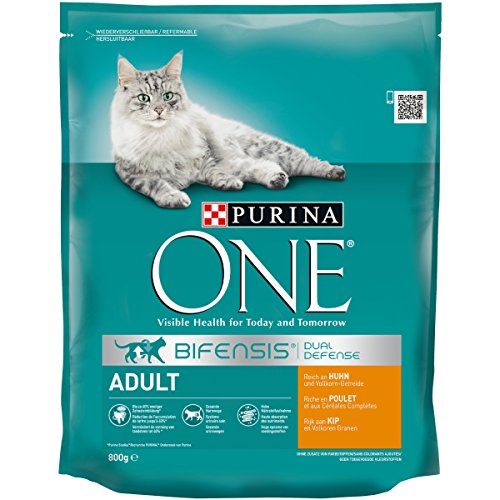 Purina ONE BIFENSIS Adult Katzentrockenfutter: reich an Huhn, stärkt natürliche Abwehrkräfte, für gesunde Knochen, Haut, Zähne & Harnwege I ab 1 Jahr- 6 x 800g Purina ONE BIFENSIS Adult Katzentrockenfutter: reich an Huhn, stärkt natürliche Abwehrkräfte, für gesunde Knochen, Haut, Zähne & Harnwege I ab 1 Jahr- 6 x 800g von PURINA ONE