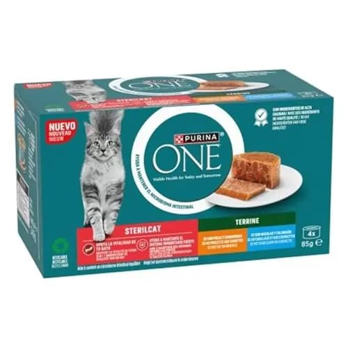Purina ONE Bifensis Nassfutter für Katzen, sterilisiert, mit Huhn und Karotte, 12 Packungen mit 4 Dosen à 85 g, 48 Dosen Purina ONE Bifensis Nassfutter für Katzen, sterilisiert, mit Huhn und Karotte, 12 Packungen mit 4 Dosen à 85 g, 48 Dosen von PURINA ONE