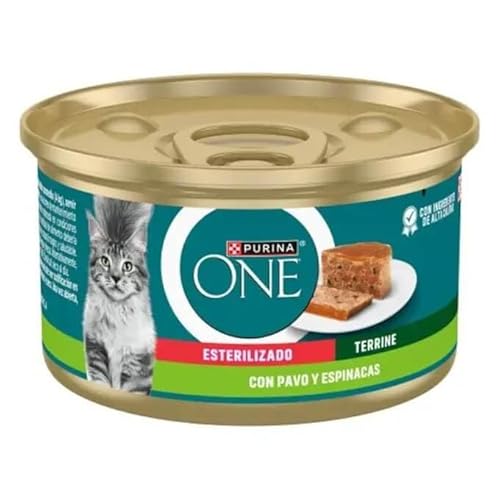 Purina ONE Bifensis Nassfutter für Katzen, sterilisiert, mit Truthahn und Spinat, 12 Dosen à 85 g von PURINA ONE