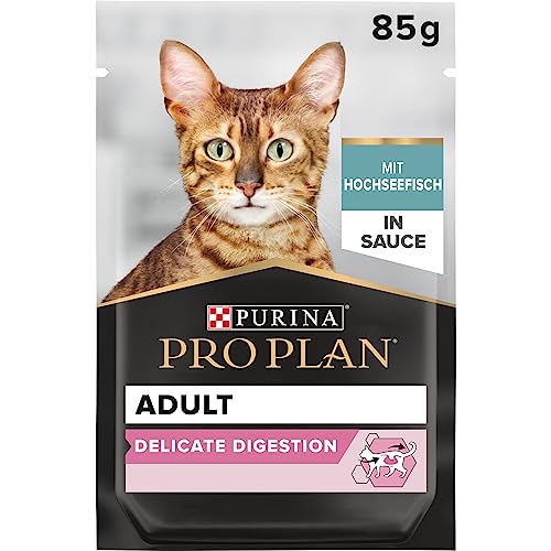Pro Plan Delicate Digestion, Katzenfutter nass, mit Hochseefisch, 26er Pack (26 x 85g) von Pro Plan
