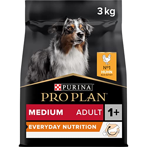 Pro Plan PURINA PRO PLAN Medium Adult Everyday Nutrition, Hundefutter trocken, reich an Huhn, 1er Pack (1 x 3 kg) von Pro Plan