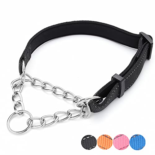 PUROAYET Martingale Hundehalsband, verstellbar, weiches Nylon, reflektierend, mit Edelstahlkette, für Spaziergänge, Training, robuste Welpenkette, Halsbänder für kleine, mittelgroße und große Hunde PUROAYET Martingale Hundehalsband, verstellbar, weiches Nylon, reflektierend, mit Edelstahlkette, für Spaziergänge, Training, robuste Welpenkette, Halsbänder für kleine, mittelgroße und große Hunde von PUROAYET