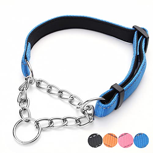 PUROAYET Martingale Hundehalsband, verstellbar, weiches Nylon, reflektierend, mit Edelstahlkette, für Spaziergänge, Training, robuste Welpenkette, Halsbänder für kleine, mittelgroße und große Hunde PUROAYET Martingale Hundehalsband, verstellbar, weiches Nylon, reflektierend, mit Edelstahlkette, für Spaziergänge, Training, robuste Welpenkette, Halsbänder für kleine, mittelgroße und große Hunde von PUROAYET