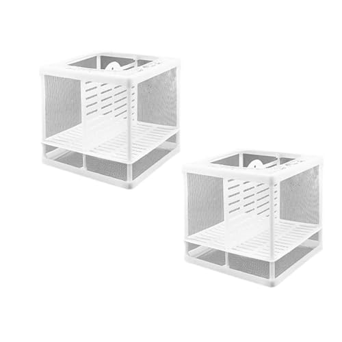 2 Stück atmungsaktive Aquarien Zuchtbox mit Saugnapf-Designs für Fischisolierung und sichere Baby-Laichbox für Aquarien und Babys 2 Stück atmungsaktive Aquarien Zuchtbox mit Saugnapf-Designs für Fischisolierung und sichere Baby-Laichbox für Aquarien und Babys von PURPLELILY