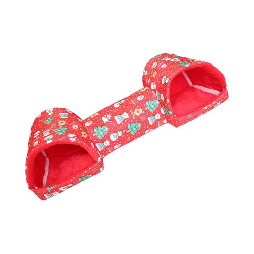 2-in-1-Tunnelnest für kleine Haustiere, Meerschweinchen, Chinchillas, weich, für den Innenbereich, Schlafhaus, Haustier-Tunnelhaus von PURPLELILY