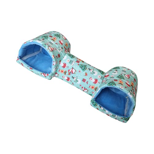 2-in-1-Tunnelnest für kleine Haustiere, Meerschweinchen, Chinchillas, weich, für den Innenbereich, Schlafhaus, Haustier-Tunnelhaus von PURPLELILY