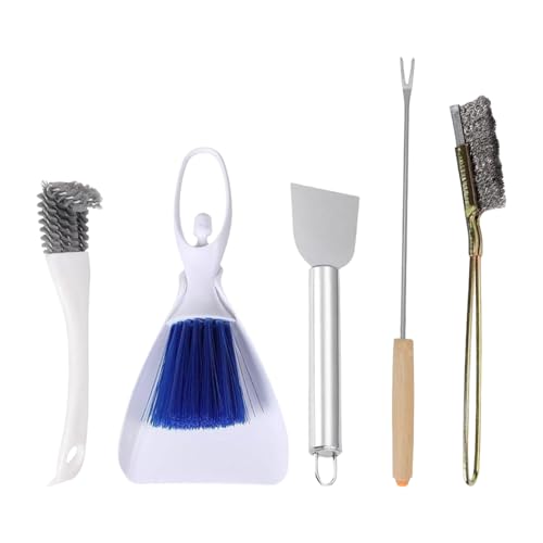 5-teiliges Vogelkäfig-Reiniger-Set, Edelstahl-Kotentferner für Sittiche und kleine Haustiere, effiziente Reinigungswerkzeuge für Kleintierkäfig-Reinigung von PURPLELILY