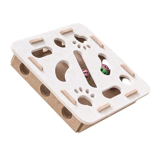 Interaktive Puzzle-Box mit Teaser-Löchern und Glocken, mentaler Filz für Indoor-Spiel-Design, Filz, Katzen, Aktivitätsspielzeug Interaktive Puzzle-Box mit Teaser-Löchern und Glocken, mentaler Filz für Indoor-Spiel-Design, Filz, Katzen, Aktivitätsspielzeug von PURPLELILY