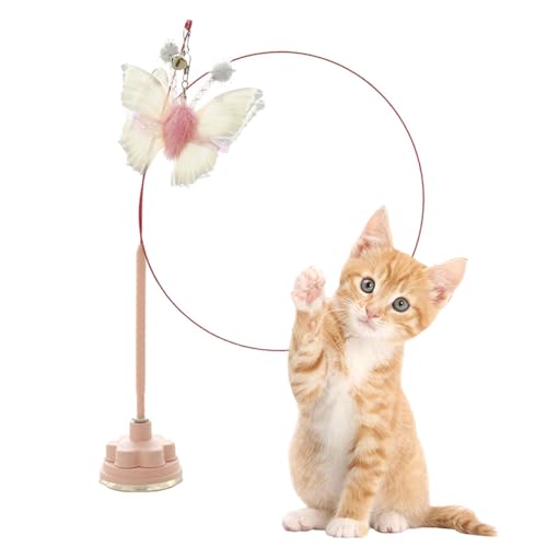 PURPLELILY Katzen-Spielstab mit Saugnapf, Unterhaltungsstab, Saugnapf, lange Stange für vielbeschäftigte Besitzer, lange Stange, Katzenspielzeug von PURPLELILY