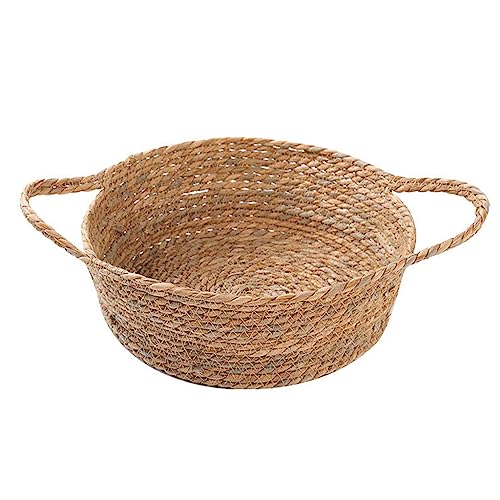 PURPLELILY Katzenbett, runder Strohkorb für Katzen, Schlafkissen, Haustiermatte, leichtes Rattan-Gewebe + PP-Baumwolle PURPLELILY Katzenbett, runder Strohkorb für Katzen, Schlafkissen, Haustiermatte, leichtes Rattan-Gewebe + PP-Baumwolle von PURPLELILY