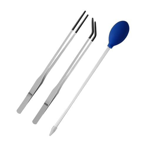 PURPLELILY Pinzette für Reptilien, mit korrosionsbeständiger schwarzer beschichteter Spitze für einfaches Füttern, langes Löffel-Set, lange Fütterzange PURPLELILY Pinzette für Reptilien, mit korrosionsbeständiger schwarzer beschichteter Spitze für einfaches Füttern, langes Löffel-Set, lange Fütterzange von PURPLELILY