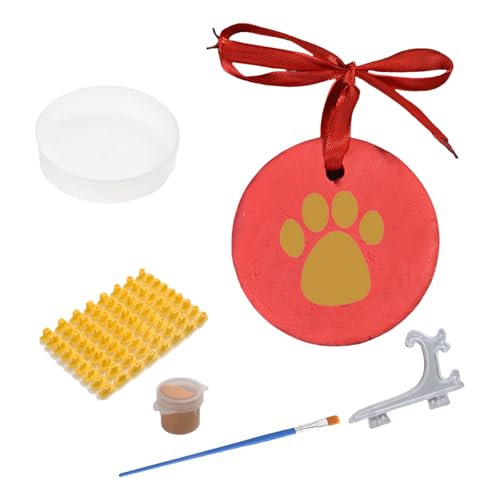 PURPLELILY Schaffen Sie wertvolle Erinnerungen mit diesem Pfotenabdruck-Set mit weichem Ton und elegantem Display für Katzenpfotenabdrücke von PURPLELILY