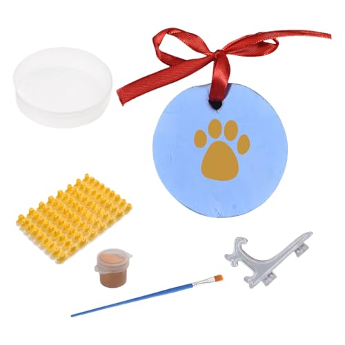 PURPLELILY Schaffen Sie wertvolle Erinnerungen mit diesem Pfotenabdruck-Set mit weichem Ton und elegantem Display für Katzenpfotenabdrücke von PURPLELILY