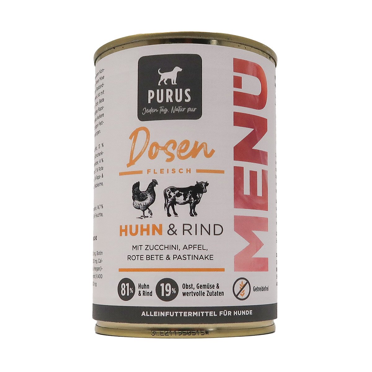 Purus Dosenfleisch Menü Rind & Huhn 6x400g von PURUS