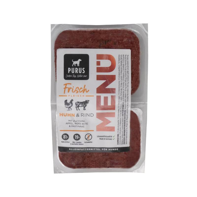 Purus Frischfleisch Menü Huhn & Rind 28kg Paket von PURUS