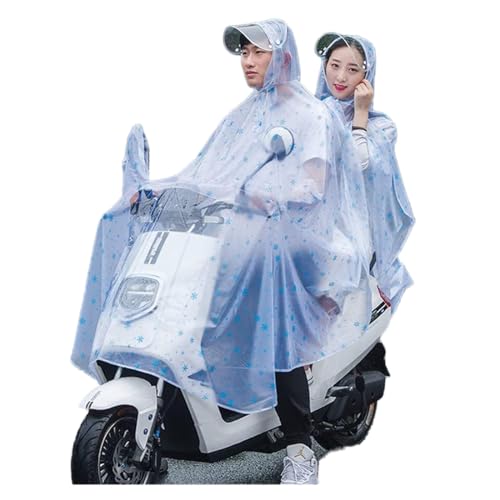 Vorbeugung von Regen Fahrrad-Regenmantel, wasserdichter Poncho, Elektromobilität, Roller, Motorrad, großer Regenumhangmantel, Regenponcho, Antibeschlag-Regenschutzhülle mit Spiegelschlitzen (Farbe: Fa von PUTOVA