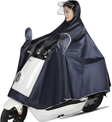 Vorbeugung von Regen Fahrrad-Regenmantel, wasserdichter Poncho, Motorrad-Regenponcho mit Rückspiegelabdeckung und visuellem Armaturenbrett, Roller-Fahrradjacke, Regenmantel, Umhang, Regenschutz (Farbe von PUTOVA