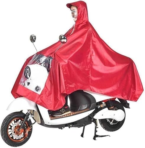 Vorbeugung von Regen Fahrrad-Regenmantel, wasserdichter Poncho, Radfahren Regenponcho, wasserdichter Unisex-Poncho im Freien, Fahrrad, Motorrad, Roller, Fahrradjacke, Regenmantel-Umhang (Farbe: Rot, G von PUTOVA