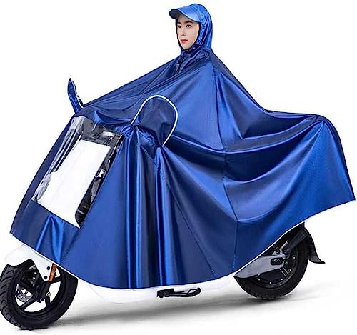Vorbeugung von Regen Fahrrad-Regenmantel, wasserdichter Poncho, Unisex-Poncho for Fahrrad/Motorrad/Roller, Fahrradjacke, Regenmantel-Umhang (Farbe: Rot, Größe: Single 5XL) (Color : Blue, Size : Sing von PUTOVA