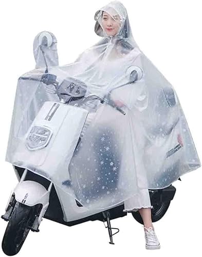 Vorbeugung von Regen Fahrrad-Regenmantel, wasserdichter Poncho, mit Spiegelschlitzen for Männer und Frauen, einzeln, groß, transparent, Erwachsene, Poncho mit Hut for Motorrad, Fahrrad (Farbe: Farbe 4 von PUTOVA