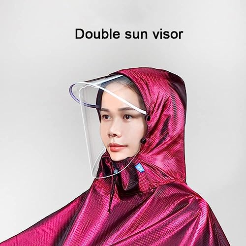 Vorbeugung von Regen Fahrrad-Regenmantel, wasserdichter Poncho, wasserdichter Unisex-Regenponcho for Erwachsene und Kinder im Freien, Fahrrad, Motorrad, Roller, Fahrradjacke, doppelter Regenmantel-Umh von PUTOVA