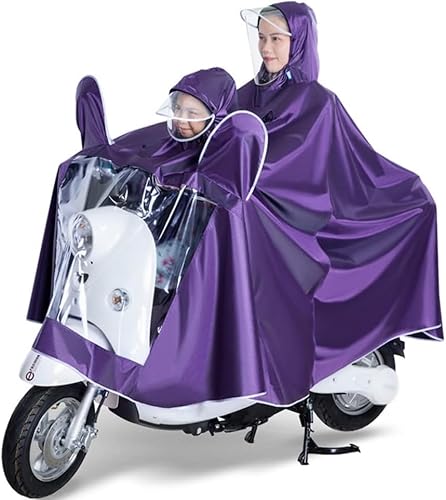 Vorbeugung von Regen Fahrrad-Regenmantel, wasserdichter Poncho, wasserdichter Unisex-Regenponcho for Erwachsene und Kinder im Freien, Fahrrad, Motorrad, Roller, Fahrradjacke, doppelter Regenmantel-Umh von PUTOVA