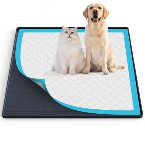 Urinierunterlage für Hunde, rutschfester Silikon-Halter für Hundewelpen, quadratisch, kein Verschütten, erhöhter Rand, tragbar, auslaufsicher, Matte für Bodenschutz im Innenbereich, 24 x 24 cm Urinierunterlage für Hunde, rutschfester Silikon-Halter für Hundewelpen, quadratisch, kein Verschütten, erhöhter Rand, tragbar, auslaufsicher, Matte für Bodenschutz im Innenbereich, 24 x 24 cm von PUWANJILI