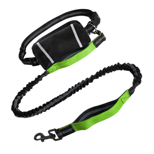 Reflektierende Sport-Hüfttasche, multifunktional, mehrere Taschen und Hundeleine for Outdoor-Aktivitäten(Fluorescent Green su) von PUYUNA