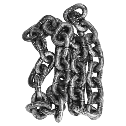 Robuste Hundeleine, Simulations-Eisenkette, lustige Hundeleine, Spielkette, Simulations-Eisenkette(Ancient Silver) von PUYUNA