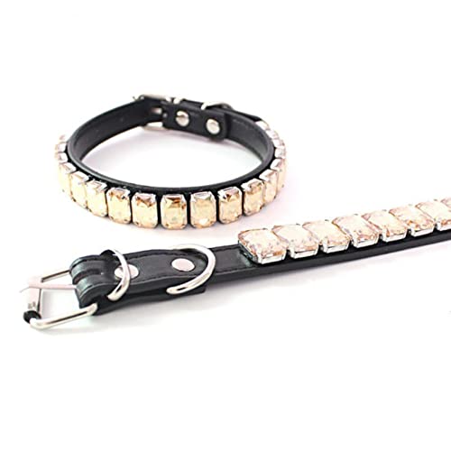 PUYYDS Haustier Hund Luxus Strass Halsband für kleine Hunde Zubehör Chihuahua Mode Halskette für französische Bulldogge Halsband Mops Kette von PUYYDS