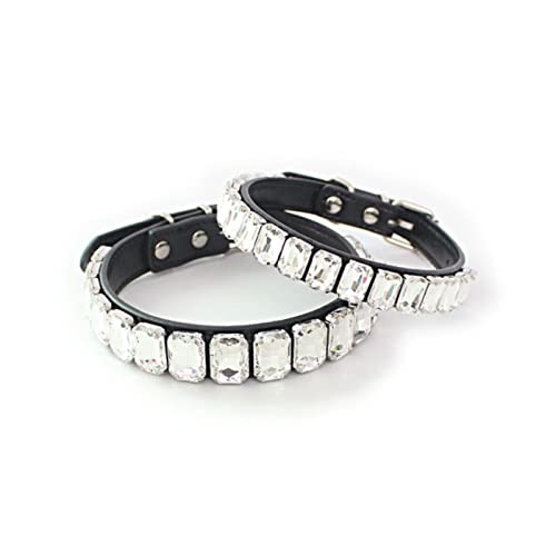 PUYYDS Haustier Hund Luxus Strass Halsband für kleine Hunde Zubehör Chihuahua Mode Halskette für französische Bulldogge Halsband Mops Kette von PUYYDS