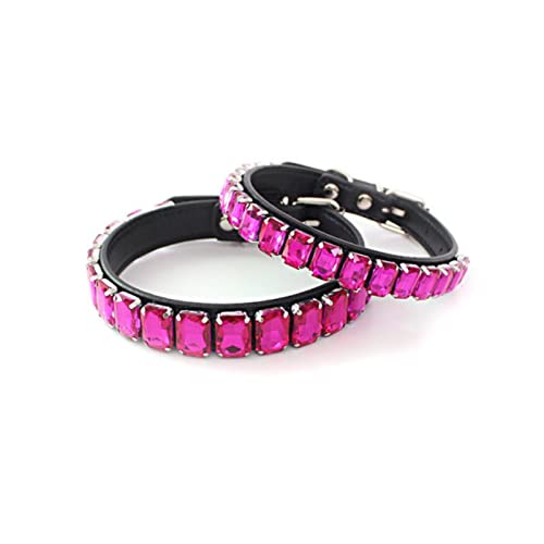 PUYYDS Haustier Hund Luxus Strass Halsband für kleine Hunde Zubehör Chihuahua Mode Halskette für französische Bulldogge Halsband Mops Kette von PUYYDS