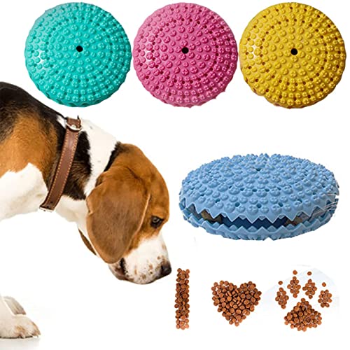 PUYYDS Hundespielzeug Kauspielzeug für Hunde Lustige Zahnreinigungsbälle für Haustiere Bissfestes interaktives Haustierspielzeug Gummispiel-Auspuffball von PUYYDS