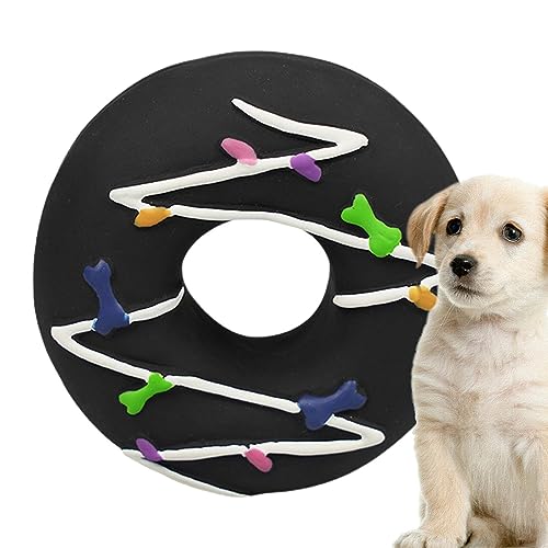 PW TOOLS Donut-Hundespielzeug | Hunde-Donut-Spielzeug mit Quietschern | Weiches und langlebiges Haustierspielzeug für Hunde und Welpen großer Rassen, Aggressive Kauer für Welpen, kleine von PW TOOLS