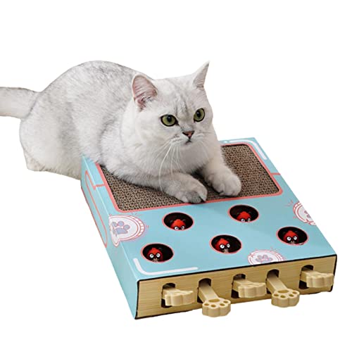 Katzen-Kratzbrett-Spielzeug,Kätzchen-Teaser-Spielzeug gewelltes Katzen-Kratzbrett-Spielzeug - Kätzchen-Teaser-Jagdspielzeug, verdickter, langlebiger Katzenkratzer aus Karton zu Schutz von PW TOOLS