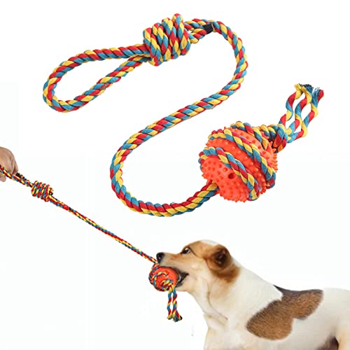 PW TOOLS Kauspielzeug für Welpen - Beißspielzeug für Hunde | Wolfhound Toys Seil- und Ball-Design, stimuliert das Kauen, befriedigendes Nagen für kleine Welpen, Hunde, Wolfshunde, Welpen von PW TOOLS
