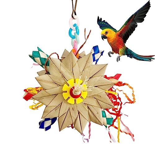Vogelschaukel-Kauspielzeug | Rotierendes Knabberkäfigspielzeug für Papageien - Vogelzubehör aus Papiermaterial für Wellensittiche, Turteltauben, Nymphensittiche, von PW TOOLS