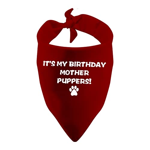 PWHAOO 1 Stück It's My Birthday Mother Puppers Hundehalstuch, Happy Birthday Dog Bandana Hund Geburtstag Dekor Hund Bandana Hund Geschenk (It's My Birthday D) von PWHAOO