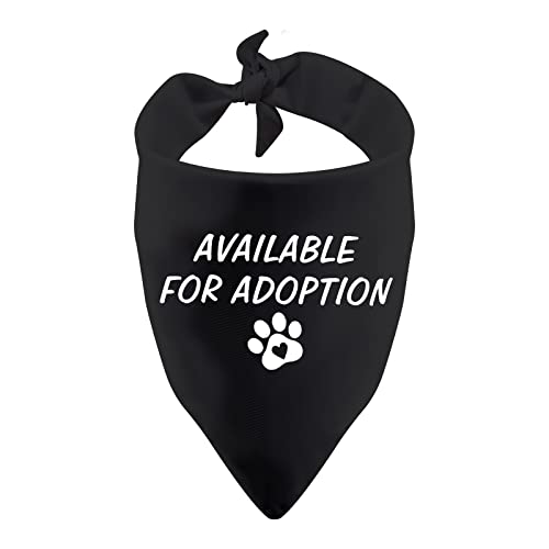 PWHAOO 1 Stück erhältlich für Adoption Dog Bandana Adopted Dog Bandana Adopt Me Rescue Dog Bandana (erhältlich für Adoption D) von PWHAOO