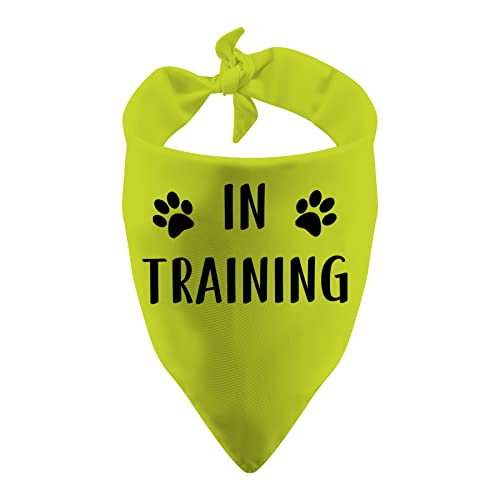 PWHAOO 1 Stück in Training Hundehalstuch, ängstlicher Hund, reaktiv, Hundehalstuch, Gelb von PWHAOO