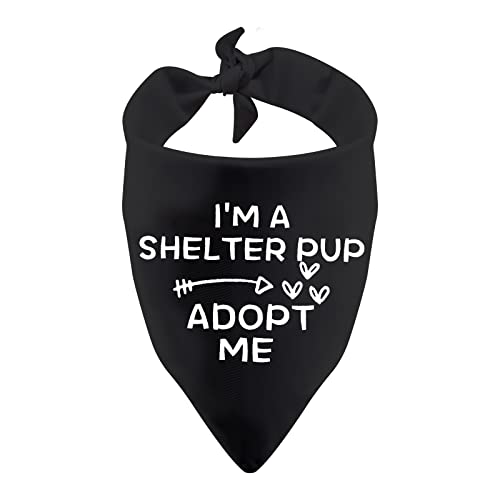 PWHAOO Hundehalstuch, Aufschrift "I'm A Shelter Pup Adopt Me", Adoptiertes Hundehalstuch, Adopt Me Rescue (Shelter Pup 1 D) von PWHAOO