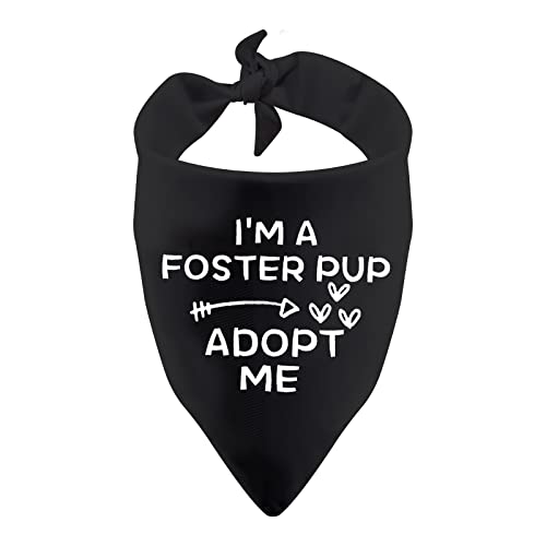 PWHAOO Hundehalstuch, mit Aufschrift "I'm A Foster Pup Adopt Me", lustiges Hunde-Halstuch, 1 Stück von PWHAOO