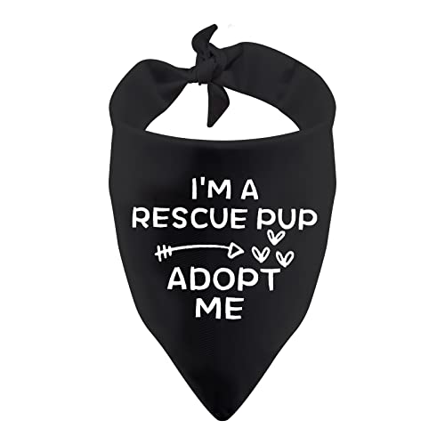 PWHAOO Hundehalstuch, mit Aufschrift "I'm A Rescue Pup Adopt Me", für besondere Bedürfnisse, 1 Stück von PWHAOO