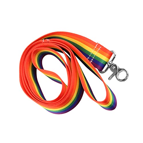 PWHAOO LGBTQ Rainbow Dog Lead Rainbow Dog Puppy Leash LGBT Rainbow Gay Pride Dog Lead (Rainbow Leash) von PWHAOO