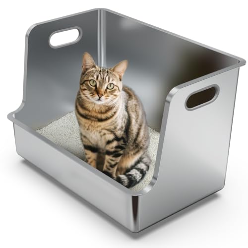 Katzentoilette aus Edelstahl mit hohen Seiten Katzentoilette aus Edelstahl mit hohen Seiten von PWTAA