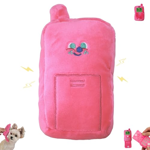 PYFMN Rosa Parodie Telefon Plüsch Niedliches Spielzeug Verstecken und Suchen Puzzle für interaktiven Spaß mit quietschendem Schnüffel-Kauspielzeug für kleine, mittelgroße und große Hunde Katzen – PYFMN Rosa Parodie Telefon Plüsch Niedliches Spielzeug Verstecken und Suchen Puzzle für interaktiven Spaß mit quietschendem Schnüffel-Kauspielzeug für kleine, mittelgroße und große Hunde Katzen – von PYFMN