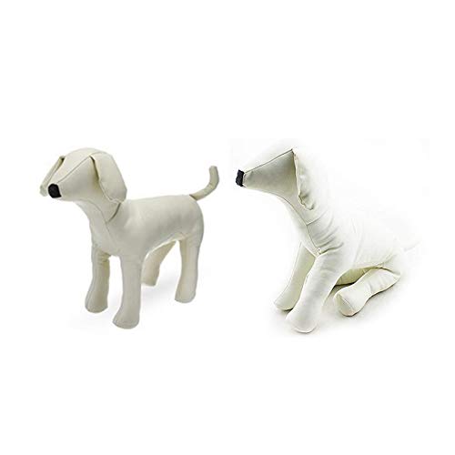 PYNQ Schaufensterpuppen, Leder, stehend, für Hunde, Spielzeug, Tierladen, Weiß, Größe L und M, 2 Stück von PYNQ